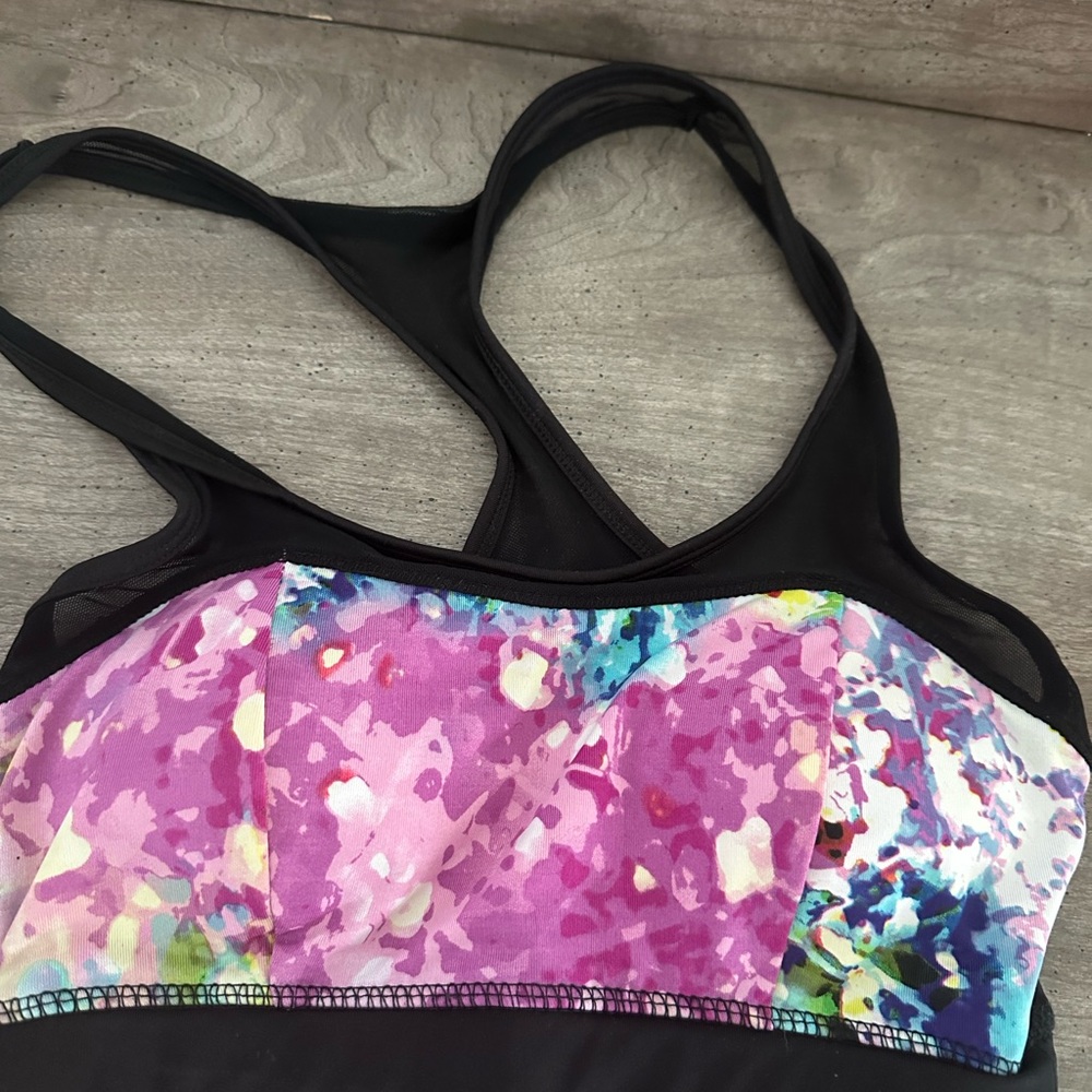 Body Central Pink and Black Sports Bra